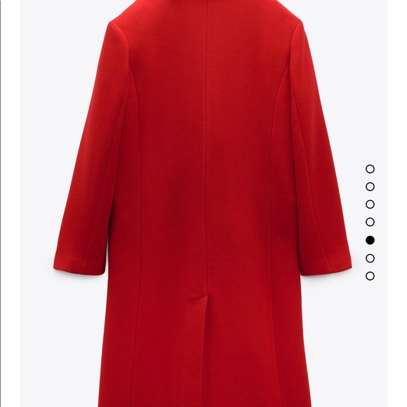 Zara Coat - Masculine style Red Wool XXL - Picture 2 of 3